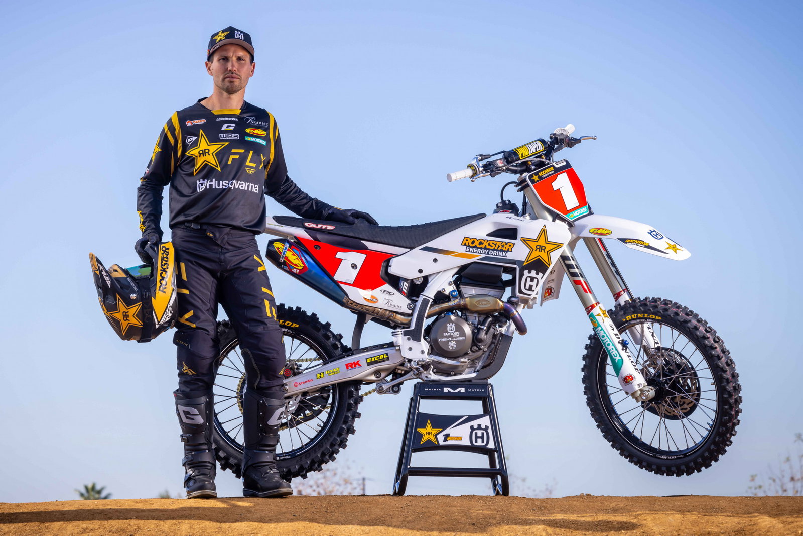 専用 Husqvarna Rockstar Energy Drink 1/32 Husqvarna FC450 #16 Zach