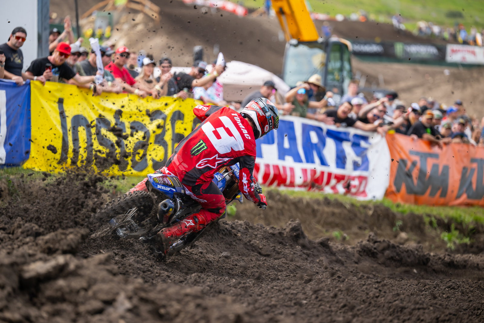 Tomac kept the Colorado fans cheering as he tried to make a move on Lawrence in the second moto.