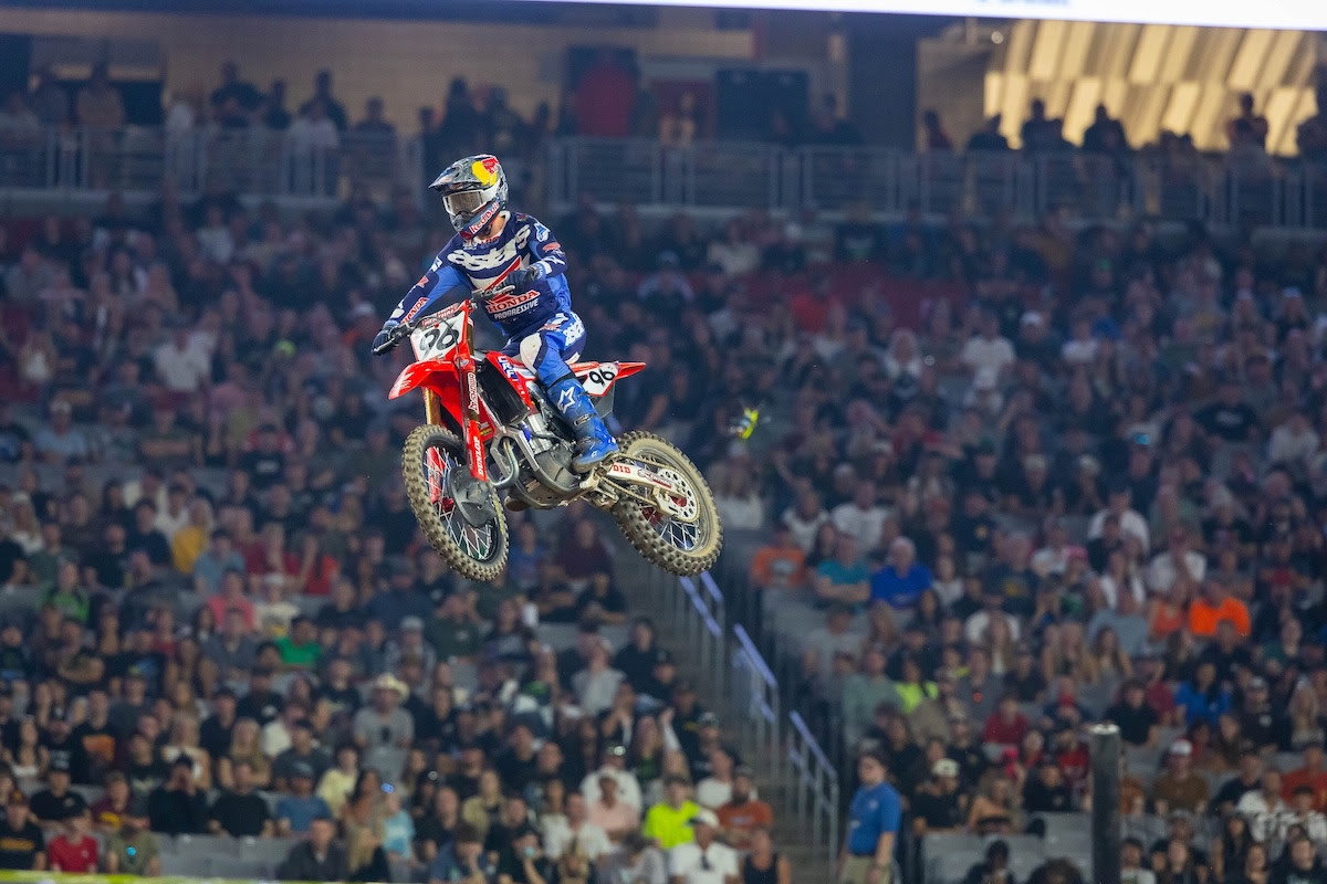 With his fourth straight runner-up finish Honda HRC Progressive's Hunter Lawrence has moved atop the 450SMX Class standings for the first time.