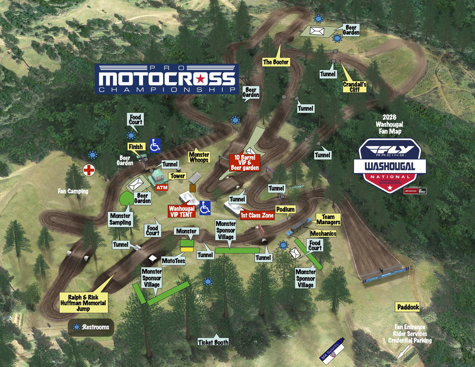 The 2026 Washougal National fan map.