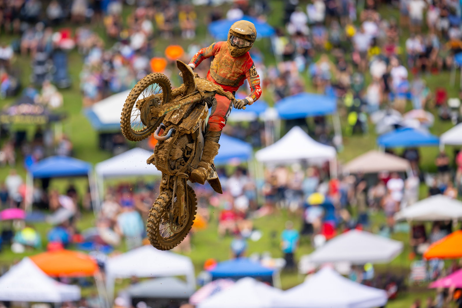 RJ Hampshire on Budds Creek National: “Not our day. Lost my shifter first lap of moto 1 and was stuck in 2nd gear the whole moto”