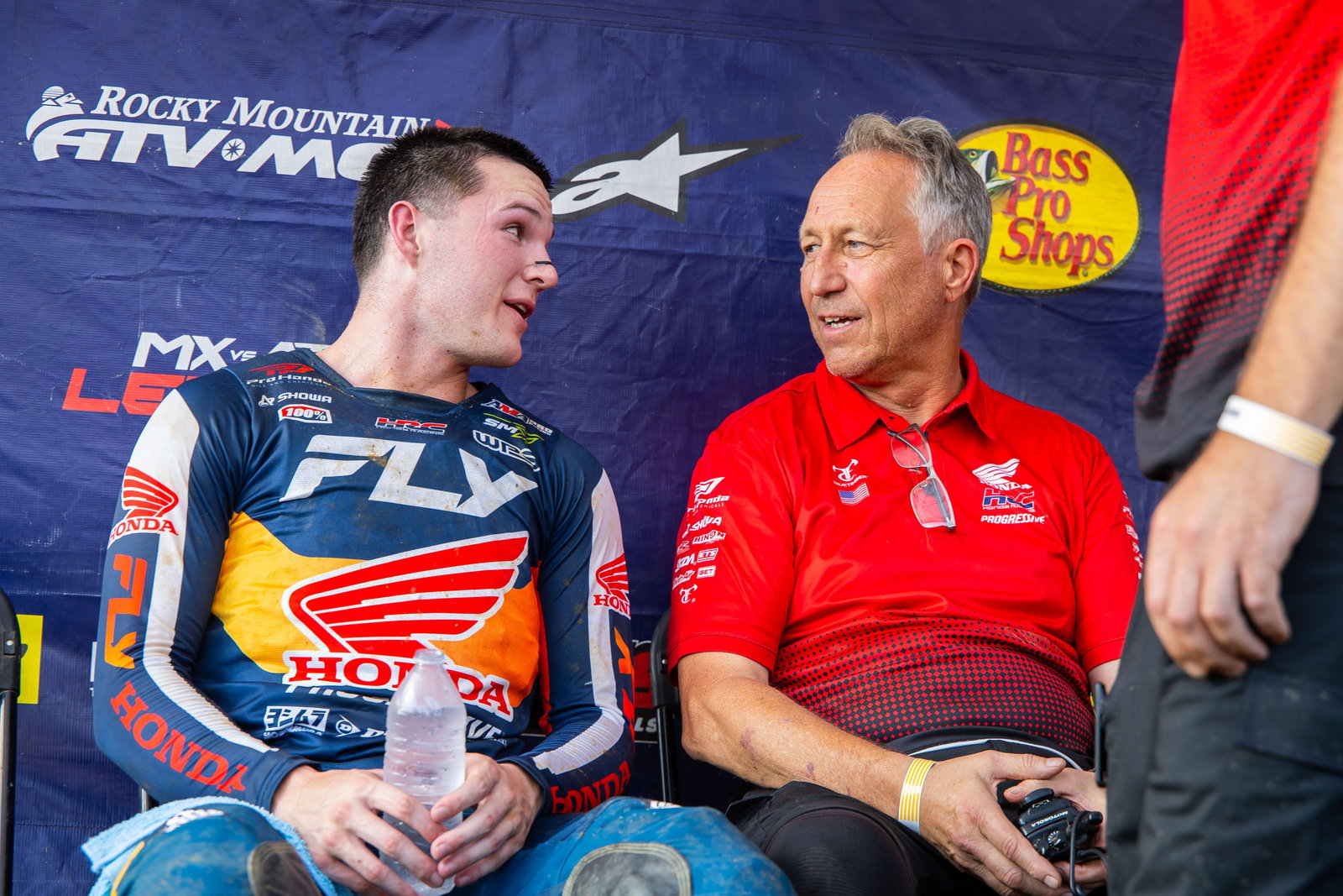 Hymas with Honda crew chief Shane Drew.