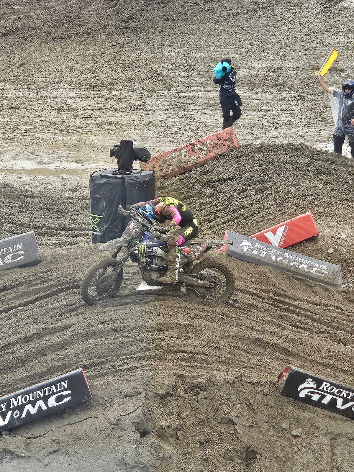 Cole Davies wondering why the hell his bike wouldn't go!