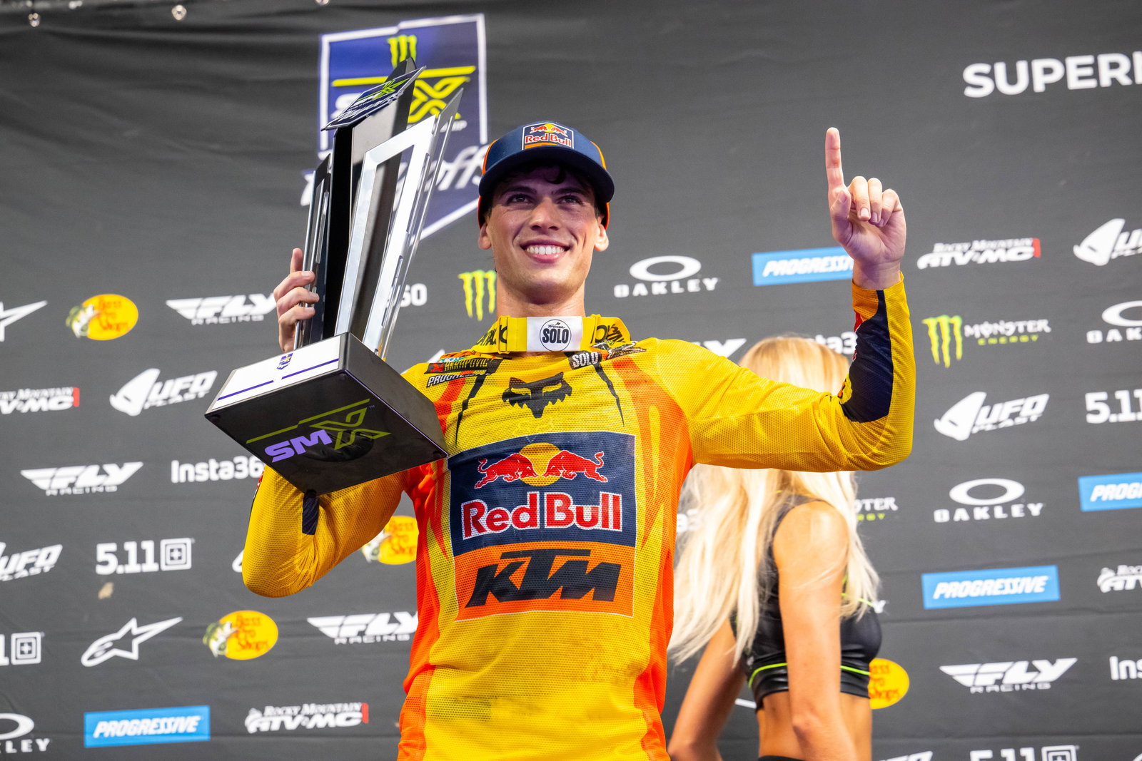 Red Bull KTM Factory Racing's Jorge Prado broke through for his first postseason victory and his first win inside a stadium to add to his points lead.