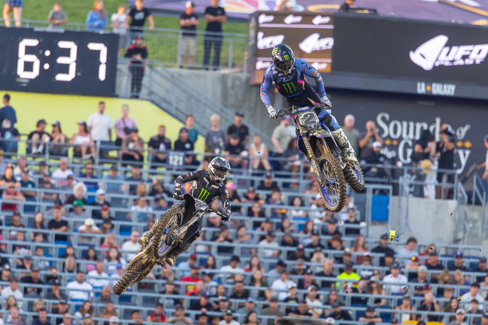 Cooper Webb leading Haiden Deegan.