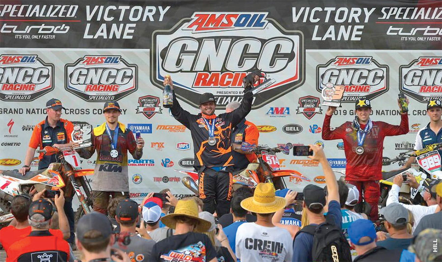 The bad boy of GNCC started 2019 where he left off ’18, taking the overall win in the deep sand of Palatka, Florida, at the season-opening Wild Boar round.