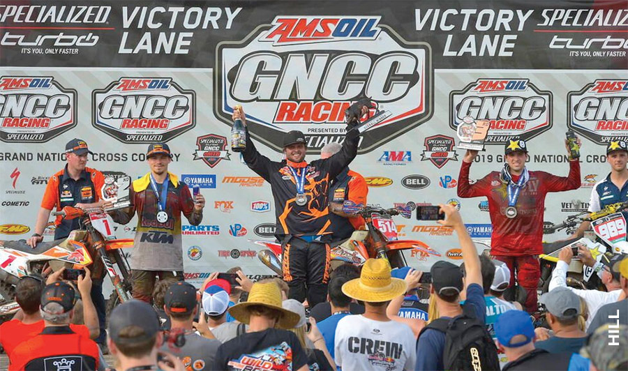 The bad boy of GNCC started 2019 where he left off ’18, taking the overall win in the deep sand of Palatka, Florida, at the season-opening Wild Boar round.