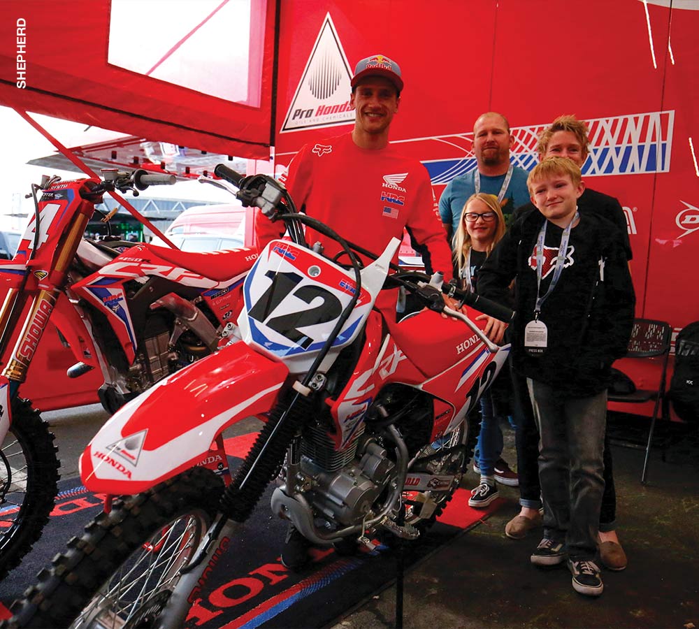 American Honda and Fox Racing lending a helping hand to the Evan Shoemaker after the Camp Fire.