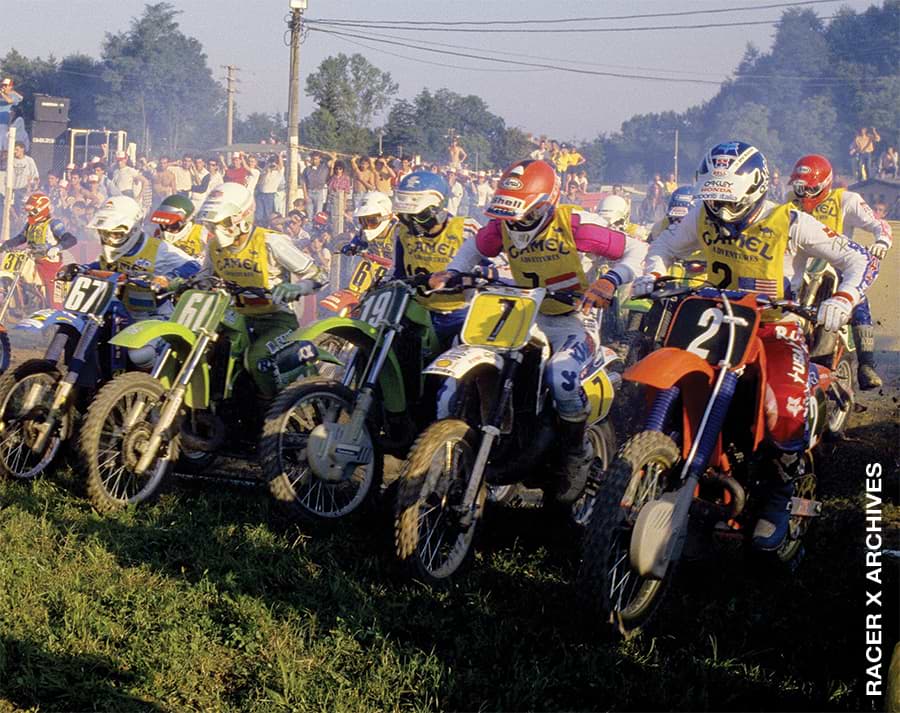 In what may be the peak of American Motocross dominance on the global stage, Team USA’s Bailey, Ricky Johnson, and Johnny O’Mara dominate the ’86 Motocross des Nations in Italy.