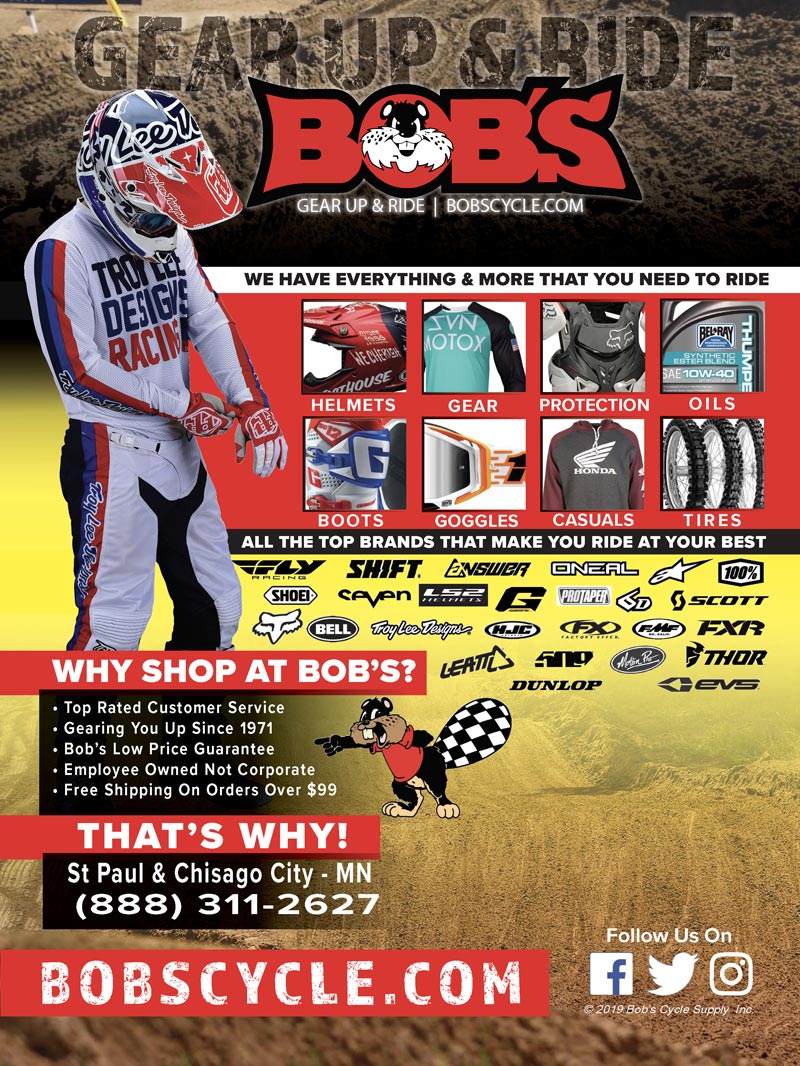 Racer X July 2019 - Bob's Cycle Advertisement
