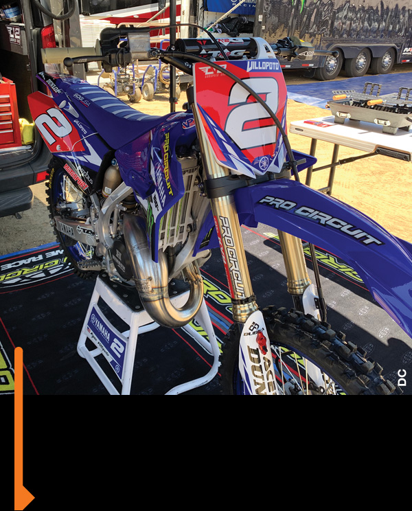 Red plates for RV2’s 125 after his Hangtown win for the Blu Cru.