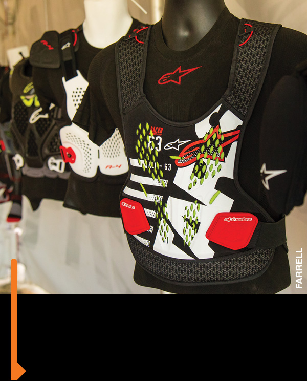 Alpinestars showcasing their Sequence roost guard.