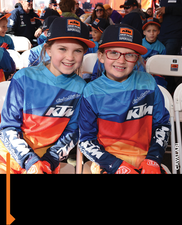 KTM kids Lexi Rains and  Avery Hart at MetLife.
