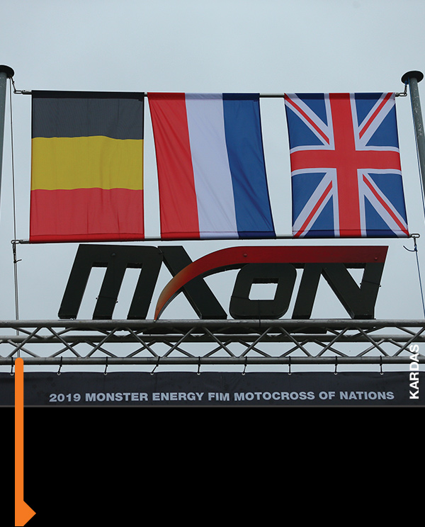 The flags tell the MXoN podium story. . . .