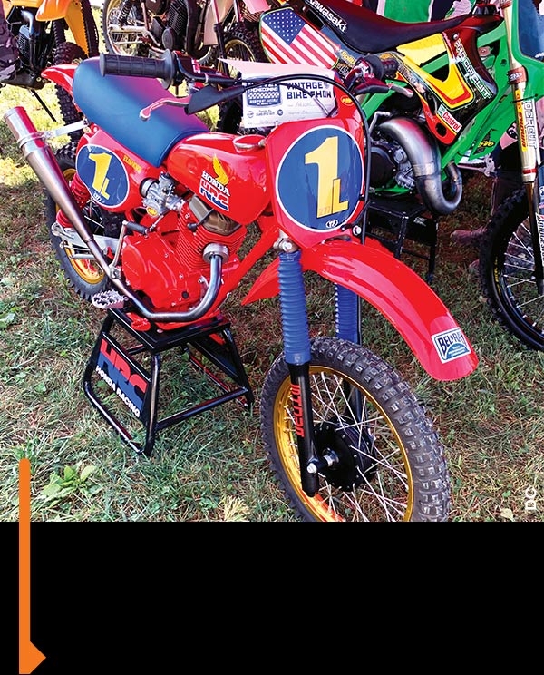 A highly modified and superbly kept Honda XR75.