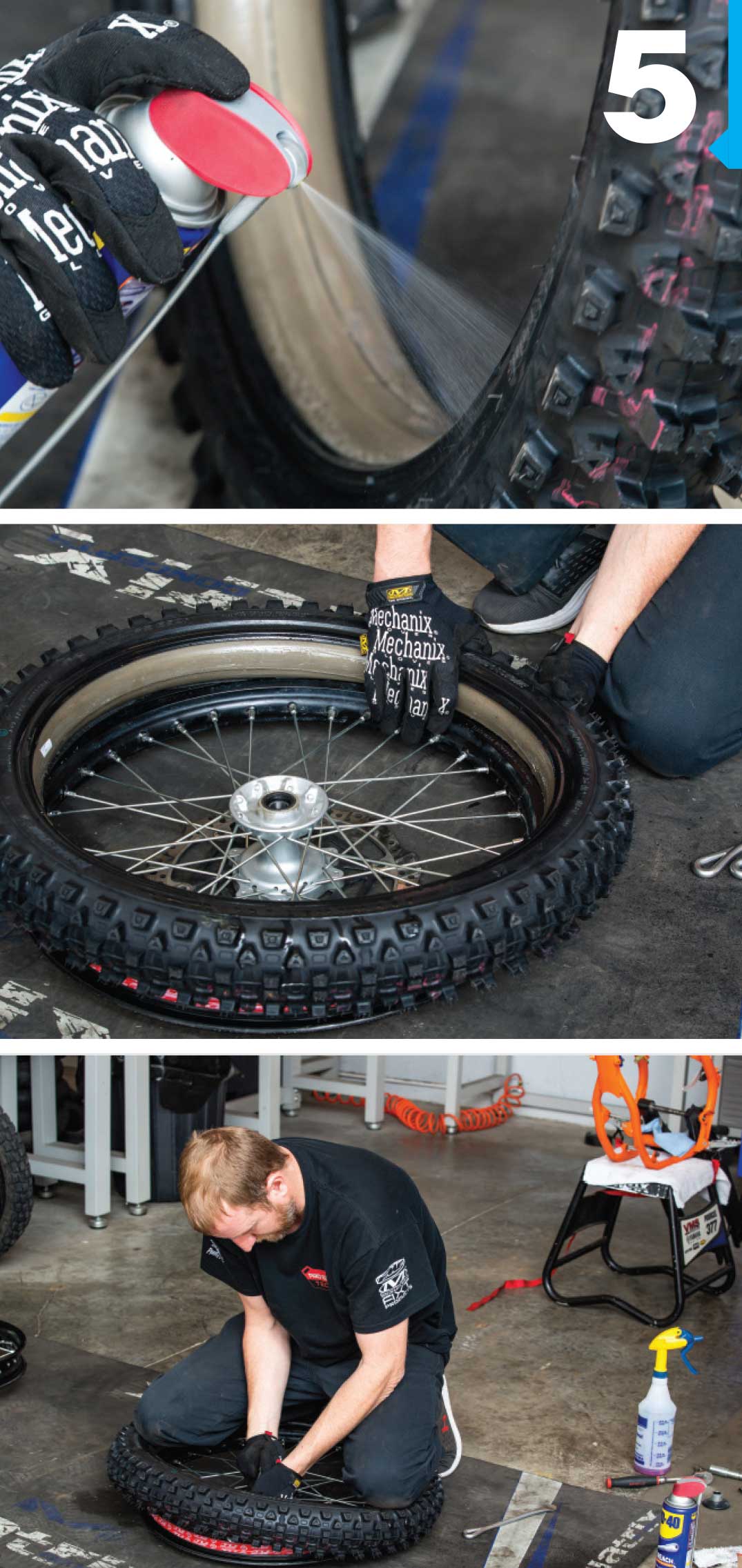 Mount the tire like you’re mounting one with a regular air tube