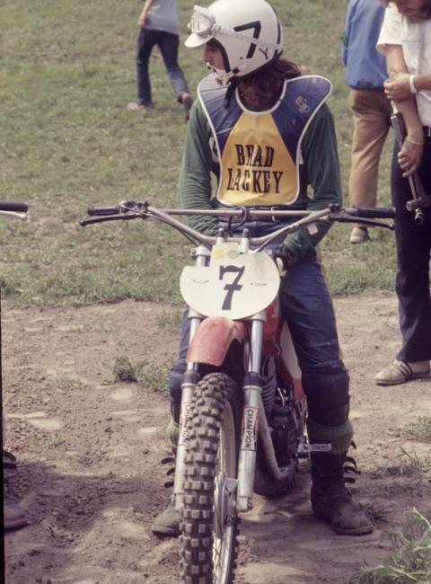 The Pinole, CA native 'Bad' Brad Lackey took the 500cc AMA National title in 1972.