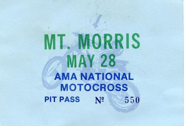 Pit pass for the 1990 High Point National.