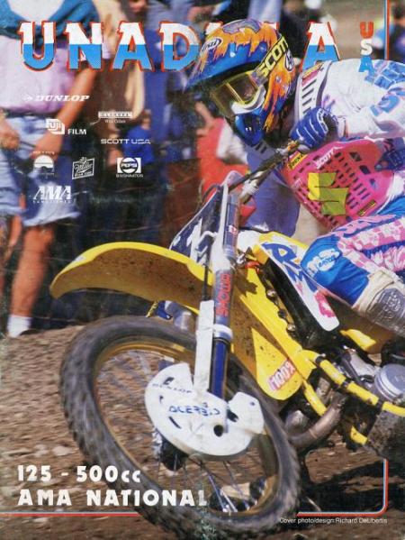 ￼Guy Cooper on the cover of the 1991 Unadilla program.