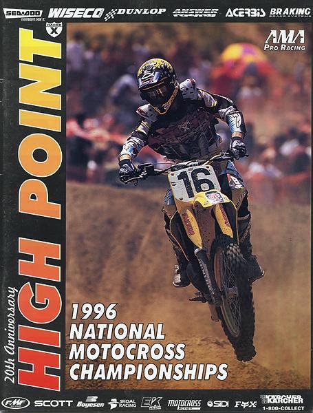 That's Greg Albertyn on the cover of the '96 High Point program.