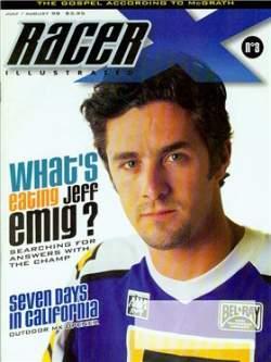 Jeff Emig's meltdown in 1998 led to the one and only Racer X cover that did not include a motorcycle.