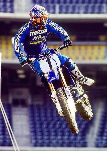 Jeremy McGrath would earn his sixth-career AMA Supercross title in 1999 on a Mazda/Chaparral Yamaha.