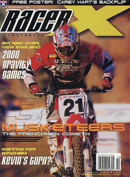 That's Sebastian Tortelli gracing the cover of Racer X in 2000.