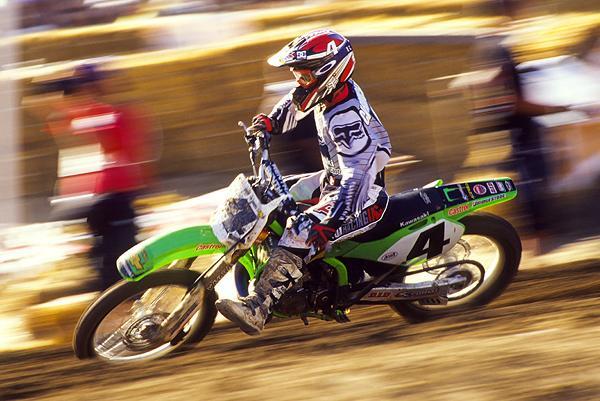 Ricky Carmichael won the final 13 rounds of AMA Supercross before heading outdoors. Check out the number four. This was the first time a defending champion chose not run the number-one plate.
