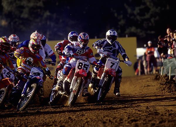 That's Carmichael on the #85 at the Motocross des Nations. In the one-moto format, he won a big showdown with Stefan Everts. But Everts' Belgian squad took the team trophy.